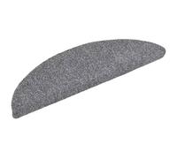 Estink Lot de 15 tapis d'escalier 54 x 16 x 4 cm en tissu aiguilleté, insonorisé, antidérapant, chaud, lavables, avec points autocollants, gris clair