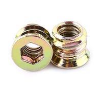 Estink Lot de 20 Écrous Hexagonaux M6, Acier au Carbone Zingué, 10 mm, Filetés pour Meubles en Bois