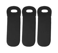 Estink Lot de 3 manchons de protection en néoprène pour bouteille de vin, 750 ml, étanche à la poussière, Noir , Moderne