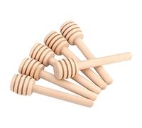 Estink 50 pcs Cuillères à Miel, Mini Cuillères à Miel en Bois pour Distributeur Confiture de Miel Bâton pour Miel Long Portable Mini Batonnet Miel pour Cuisine (10 cm)