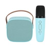 Estink Mini Portable Mine DE SANTAGE Karaoke avec MICHOPE sans WIRESS, Changement DE LA Voix, Longue Durée DE Vie DE LA Batterie, Adaptée à Une Utilisation Intérieure et Extérieure, ABS, Blanc (Blue)