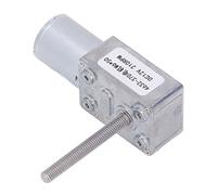 Estink Moteur à Engrenage à Ver en Courant Continu M6 X 50 Mm Motor de Réduction Réversible en Laiton pour l'ouvreur de Fenêtre DC12V, Moteur d'arbre de Sortie Vertical (210RPM)