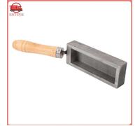 ESTINK Moule de Coulée pour Lingot d'Or 4 Pouces Portable avec Rainure d'Huile en Fonte pour le Bricolage