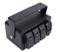 Estink Panneau d'interrupteur à Bascule à 3 Gangs étanche avec PD Type C et QC3.0 Chargeur USB pour les Bateaux de Camions RVS de Voiture, Conception d'alliage en Aluminium (lumière verte)