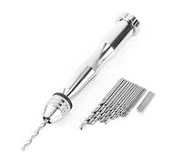 Mini Perceuse Manuelle à Spirale avec 25 Forets Hélicoïdaux Perceuse à Main Outils de Forage à Main Pour Bricolage Forage de Bois, Plastique, Caoutchouc