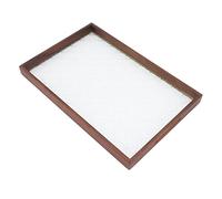 Estink Rectangle Plateau de thé en Verre en Bois élégant Motif de Coupe en Papier Traditionnel Servant Plateau pour Collations de thé et Pain à la Maison du Bureau de l'hôtel (Grand)