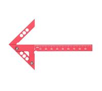 Estink Règle de Traçage Central en Alliage d'Aluminium, Outil de Marquage pour Menuiserie, 100mm, Angles 45 et 90 Degrés, Finition Brillante