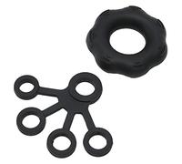 Estink Silicone Finger Exerciseurs Grip Forcener, Soumission de Doigt avec Entraîneur de Résistance à l'adhérence pour Améliorer la Fonction et le Mouvement des Doigts (BLACK)