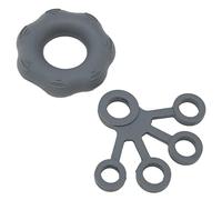 Estink Silicone Finger Exerciseurs Grip Forcener, Soumission de Doigt avec Entraîneur de Résistance à l'adhérence pour Améliorer la Fonction et le Mouvement des Doigts (gris foncé)