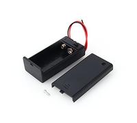 Estink Support de batterie 9 V, Boîtier pour pile 9V Volt PP3, compartiment de batterie 9 V avec boîtier et interrupteur, 68,02 x 33,24 x 21,58 mm, longueur du câble d'alimentation 150 mm