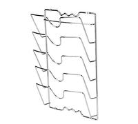 Estink Support Mural pour Couvercles de Casseroles, 5 Niveaux, 5 Compartiments, pour Porte d'Armoire/Mur, 40,7 x 25,7 x 7,5 cm
