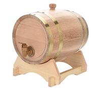 Estink Tonneau Chêne, 5L Tonneau de Vin Vendange en Bois de Chêne pour Stockage Le Port de Bière Whiskey Rum