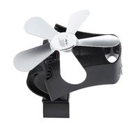 Estink Ventilateur de Cheminée Magnétique Magnétique Efficient 5 Fan de Poêle à la Lame pour Brûleur à Bois Aucune Substances Nocives Faciles à Utiliser Applicables pour (SILVER)