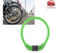 ESTINK Verrous de vélo à 4 chiffres Câble de Verrouillage de Vélo Câble Antivol de Vélo Haute Sécurité à 4 sport accessoires Vert