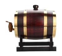 Estink Vino Tonneau de chêne, 1,5/3/5 L, bouteille de chêne pour vin Whisky Tequila, distributeur à vin en bois, à essai de fuites (1,5 l)
