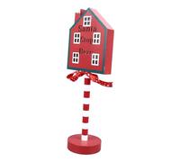 Estink Vintage LED Santa Stop Here Topper Tree avec Conception de Motifs Créatifs, Détails Exquis pour l'atmosphère Festive, Métal et Bois Massif du Père Noël Stop Ici Décoration pour Affichage de