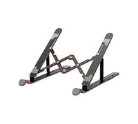 ESTINTENG Support en plastique A2 pour ordinateur portable avec support réglable et léger en plastique pour tablette - Noir