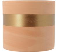 ESTIVADE-Bougie en cire blanche au géraniol dans pot terracotta avec mèche extérieure - diamètre 11 x H 11,5 cm