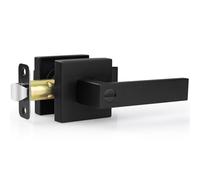 Estmoon Lot de 1 poignée de porte intérieure noire, serrure de porte sans clé, en alliage de zinc robuste, 0,9 kg pour chambre à coucher, salle de bain