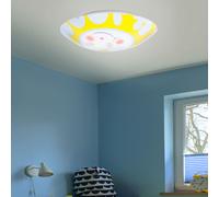 Esto Lampe Plafond Enfant Multicolore Soleil 38 cm E27 Verre Métal