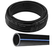 ESTO Tuyau d'irrigation 10 PN 50 ou 100 mètres diamètre 20, 25 ou 32, tuyau d'eau de jardin, polyéthylène haute densité, irrigation haute pression, jardin, tuyau d'arrosage (20 mm diamètre, 50 m)