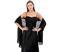 Estola de encaje para mujer, estola elegante para vestido de noche, ligera y multifuncional, ideal para vestidos de noche, trajes de novia, primavera-verano y bodas (175 x 70 cm)