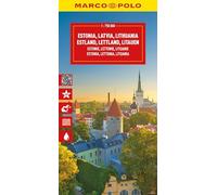 Estonia, Latvia, Lithuania Marco Polo Map: The Baltic States