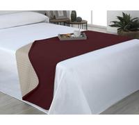 Estoralis - AVA | Chemins de lit Doux et Soyeux | Tissu matelassé réversible | Rouge/Beige | pour lit de 120/135 cm. (60 x 210 cm.) Couvre-lit de Couleur contrastée.