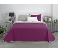 Estoralis - AVA | Couvre lit matelassé Doux et léger | Tissu matelassé réversible | Beige/Fuchsia | pour lit de 140/150/160 cm. (250 x 270 cm. (Largeur par Hauteur) pour Toutes Les Saisons