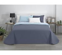 Estoralis - AVA | Couvre lit matelassé Doux et léger | Tissu matelassé réversible | Bleu Clair/Pierre | pour lit de 180 cm. (270 x 270 cm. (Largeur par Hauteur) pour Toutes Les Saisons