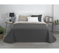 Estoralis - AVA | Couvre lit matelassé Doux et léger | Tissu matelassé réversible | Gris/Anthracite | pour lit de 105 cm. (200 x 270 cm. (Largeur par Hauteur) pour Toutes Les Saisons