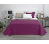 Estoralis - AVA | Couvre lit matelassé Doux et léger | Tissu matelassé réversible | Gris/Fuchsia | pour lit de 80/90 cm. (180 x 270 cm. (Largeur par Hauteur) pour Toutes Les Saisons