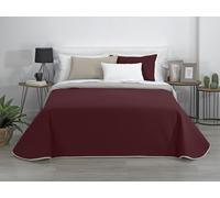 Estoralis - AVA | Couvre lit matelassé Doux et léger | Tissu matelassé réversible | Gris/Rouge | pour lit de 180 cm. (270 x 270 cm. (Largeur par Hauteur) pour Toutes Les Saisons