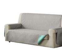 Estoralis | AVA | Housse de canapé au Design Moderne| Tissu matelassé réversible | Beige/Turquoise | pour Fauteuil ou Relax 1 Place | Taille du Tissu 55 x 220 cm (Largeur par Hauteur)