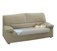 Estoralis | AVA | Topper pour canapé | Tissu matelassé réversible | Couleur Beige/Bleu Ciel | pour Animal de Compagnie| Mesure 65x130 cm. | pour Tous Types de canapés