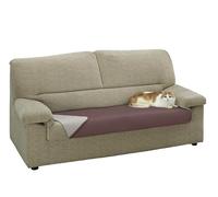 Estoralis | AVA | Topper pour canapé | Tissu matelassé réversible | Couleur Beige/Marron | pour Animal de Compagnie| Mesure 65x130 cm. | pour Tous Types de canapés