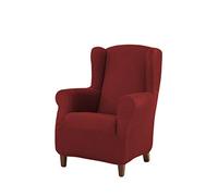 Estoralis | Berta | Housse de Chaise à Oreilles| Tissu élastique Rouge | pour Fauteuil à Oreilles de 70 à 110 cm. | Protecteur de Chaise à Oreilles | Adaptable à Tous Types Fauteuil à Oreilles