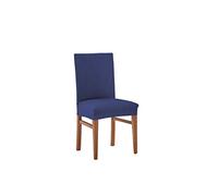 Estoralis | Berta | Housse de Chaise Moderne | Tissu élastique Bleu | pour Chaise avec Dossier Taille 45x45 cm. Dossier de 50 cm | Protecteur de Chaise | Adaptable à Tous Types de chaises
