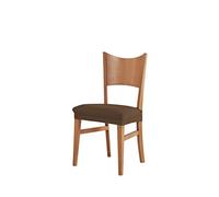 Estoralis | Berta | Housse de siège au Design Moderne | Tissu élastique Marron | pour siège de Chaise Taille Standard (jusqu'à 45x45 cm.) | Protecteur de siège | Adaptable à Tous Types de chaises