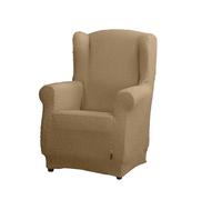 Estoralis | Borneo | Housse de Chaise à Oreilles | Tissu Super élastique C/ 06 Beige | pour Fauteuil à Oreilles de 70 à 110 cm. | Protecteur de qualité | Adaptable à Tous Types de bergères