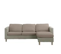 Estoralis | Java | Housse d'assise et de Dossier pour canapé et Fauteuil | Tissu Super élastique C/ 07 Taupe | Taille M (Entre 50-85 cm x 65-95 cm et 10-20 cm de Haut) | Super réglable