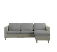 Estoralis | Java | Housse d'assise et de Dossier pour canapé et Fauteuil | Tissu Super élastique C/ 09 Gris Clair | Taille L (Entre 50-85 cm x 95-130 cm et 10-20 cm de Haut) | Super réglable