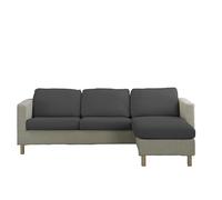 Estoralis | Java | Housse d'assise et de Dossier pour canapé et Fauteuil | Tissu Super élastique C/ 11 Gris Foncé | Taille M (Entre 50-85 cm x 65-95 cm et 10-20 cm de Haut) | Super réglable