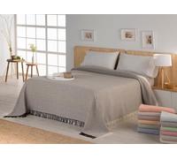 Estoralis | Perugia | Plaid Polyvalent de Conception Moderne | Couette pour lit et canapé | Vert | Housse de Couette/canapé (170 x 260 cm. (Largeur par Hauteur) avec des Franges