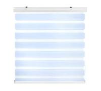 Estoralis | Sansa | Store Enrouleur Jour Nuit - Double Tissu Cassette décorative | Bleu | 145 x 180 cm. (Largeur/Hauteur) Taille du Tissu 142 x 175 cm. | Stores pour fenêtres et Portes