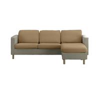 Estoralis | Sumatra | Housse d'assise et de Dossier pour canapé et Fauteuil | Tissu Super élastique C/ 06 Beige | Taille L (Entre 50-85 cm x 95-130 cm et 10-20 cm de Haut) | Super réglable