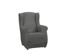 Estoralis | Sumatra | Housse de Chaise à Oreilles | Tissu Super élastique C/ 10 Gris Perle | pour Fauteuil à Oreilles de 70 à 110 cm. | Protecteur de qualité | Adaptable à Tous Types de bergères