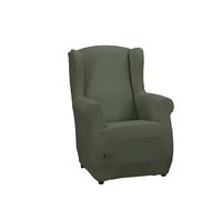 Estoralis | Sumatra | Housse de Chaise à Oreilles | Tissu Super élastique C/ 12 Vert Foncé | pour Fauteuil à Oreilles de 70 à 110 cm. | Protecteur de qualité | Adaptable à Tous Types de bergères