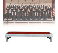 Estrade chorale portable pour salle de lise,pour photos de groupe | Estrade de chorale professionnelle antidérapante (1, 2 ou 3 niveaux) - Éléments modulables et juxtaposables(Red-1 Tier)