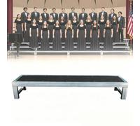 Estrade chorale portable pour salle de lise,pour photos de groupe | Estrade de chorale professionnelle antidérapante (1, 2 ou 3 niveaux) - Éléments modulables et juxtaposables(Black-1 Tier)